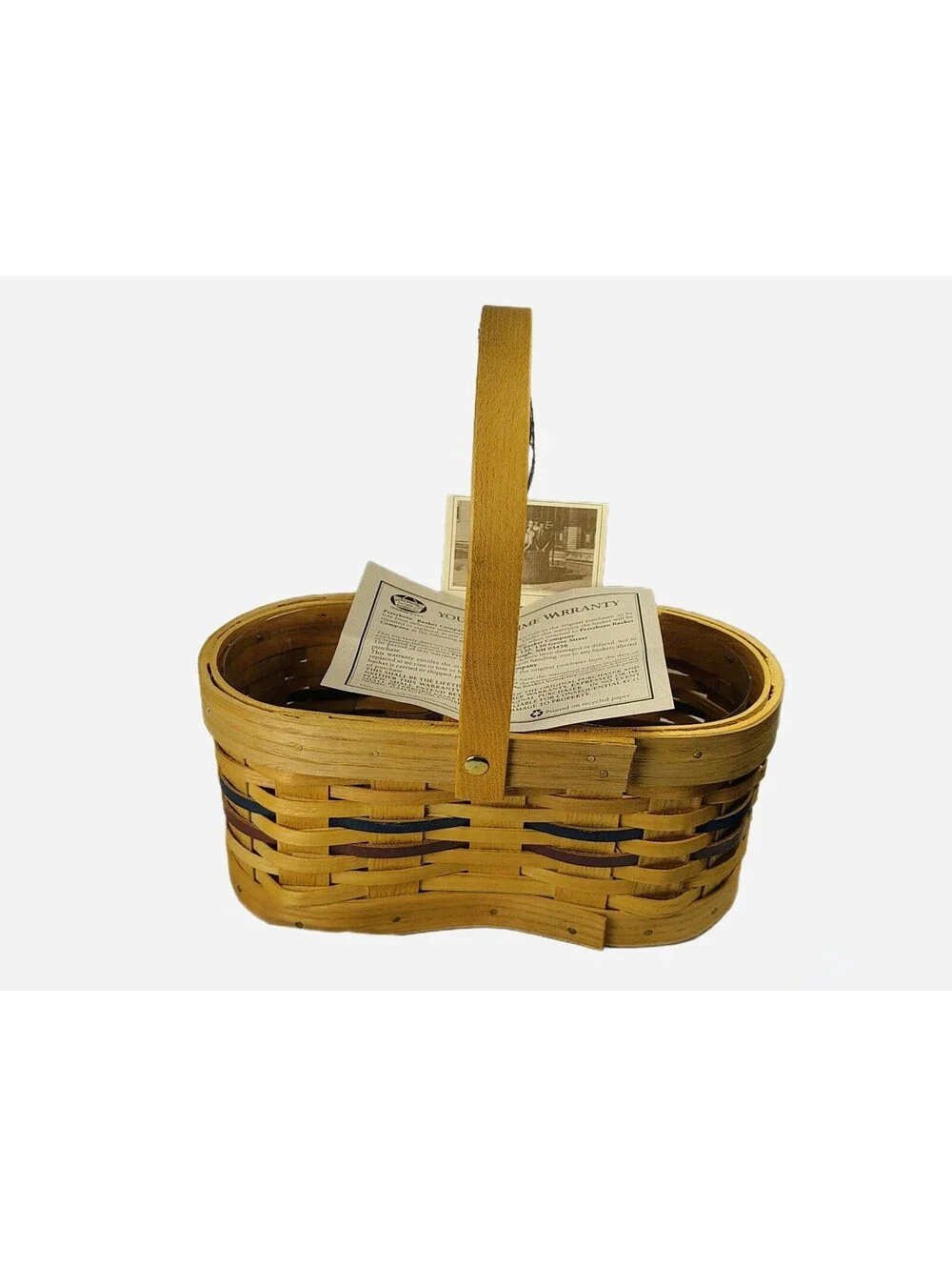 Peterboro Basket Co. Handcrafted Wooden Basket with Handle